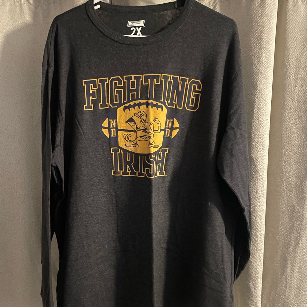 XXL Notre Dame long sleeved shirt.